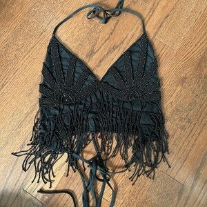 Beaded Halterneck Top